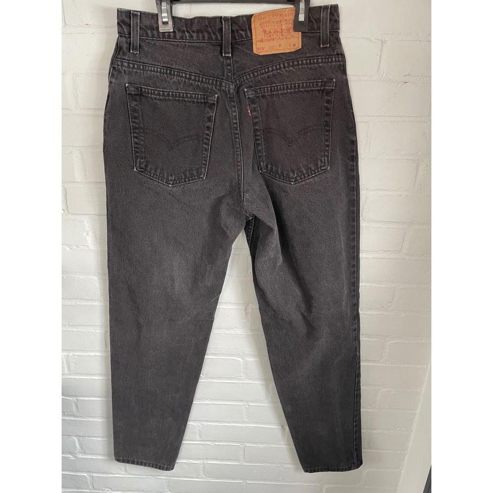 Vintage 1995 Levi's 550 Relaxed Fit Tapered Leg Jeans - Faded Black - Size 11 M - Picture 2 of 8